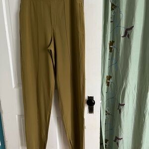 Olive Green Ahleta Front Pleat Pants 8 Tall